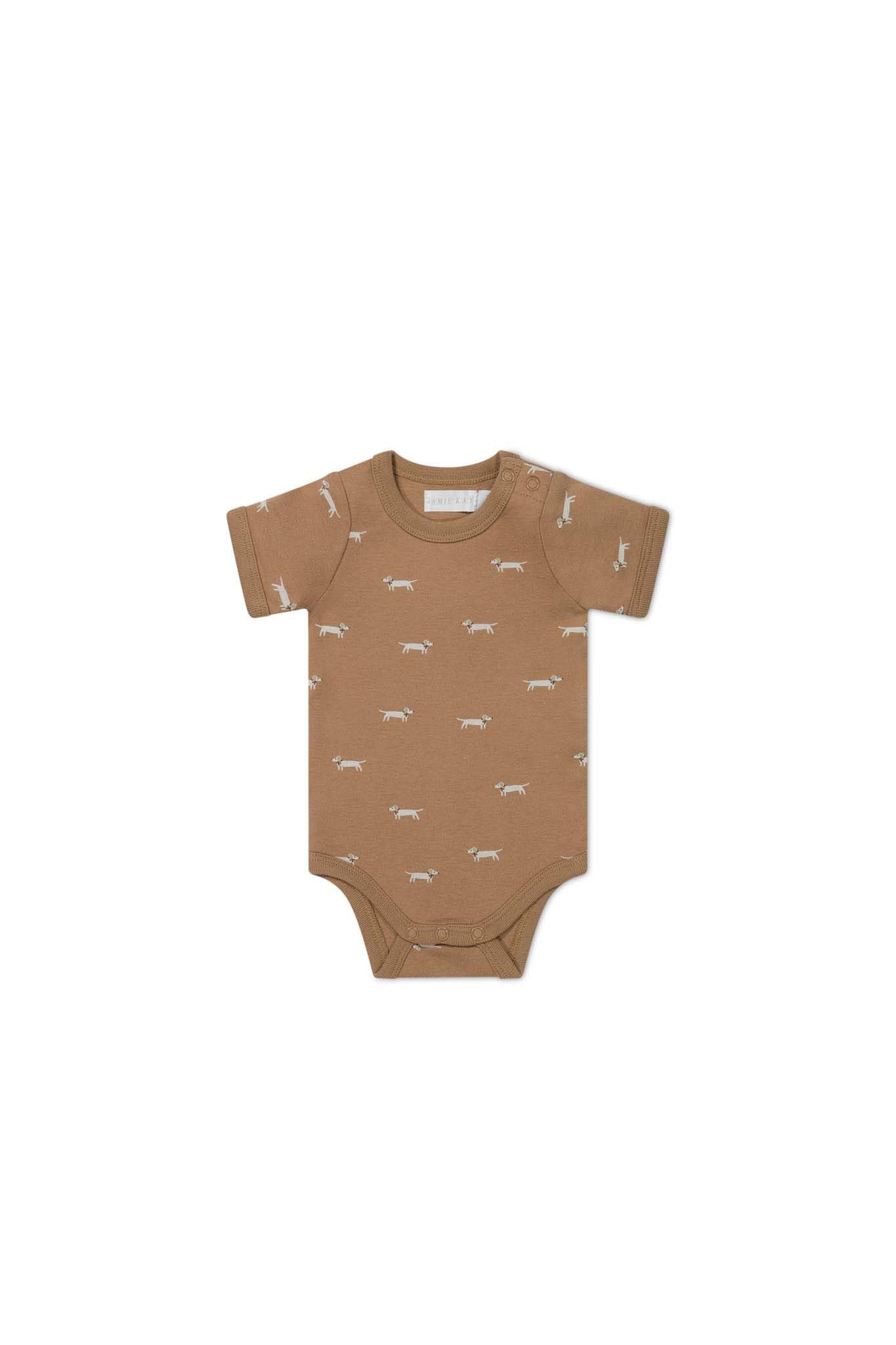 

OC Short Sleeve Bodysuit Cosy Basil Spiced JBCO245096 Baby BRW 50 [Jamie Kay]