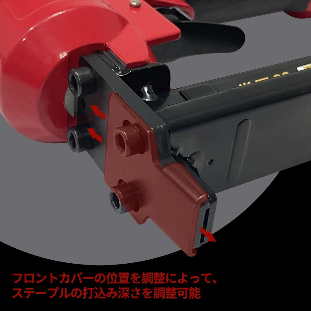 Sutekus Staple Air Tacker 10J Standard Foot Length Normal Pressure 800 Staples Included Aluminum Body Durable 10-22mm SJ10/22R