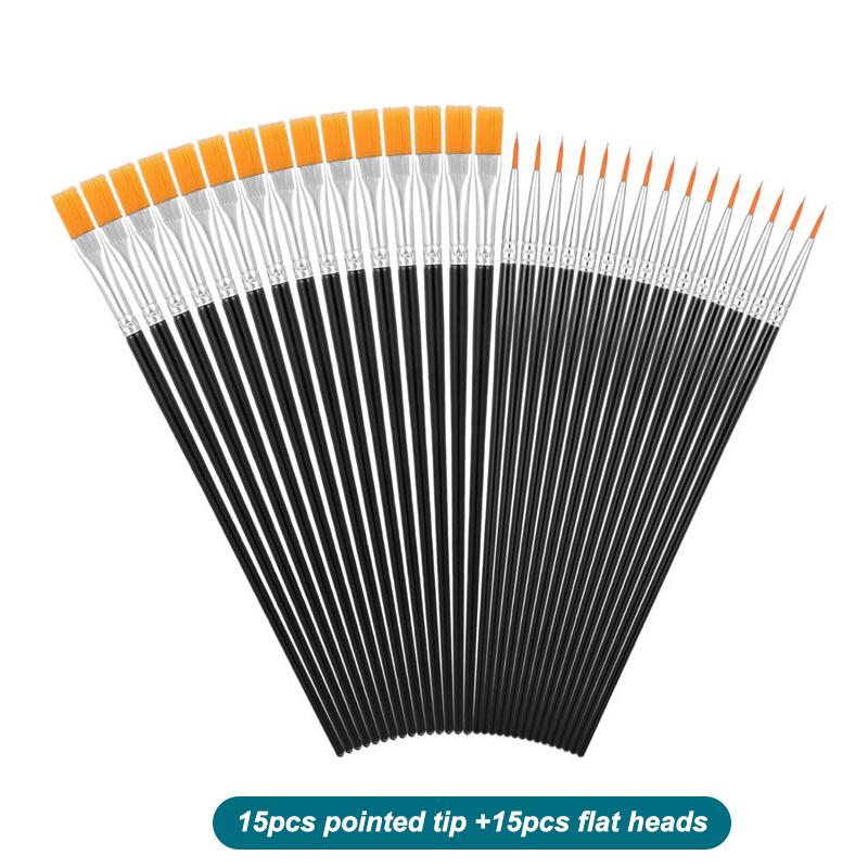 

30/60/100/110Pcs Painting Brushes Set Art Round / Flat Brushs Nylon Hair Paint Brushes Pen For Oil Watercolor Art Supplies A1