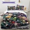 Name Custom Dangan Ronpa Anime Pattern Bedding Set Quilt Cover Pillowcase Home Decor Gift (1 * Duvet Cover + 2 * Pillowcase, Without Core)