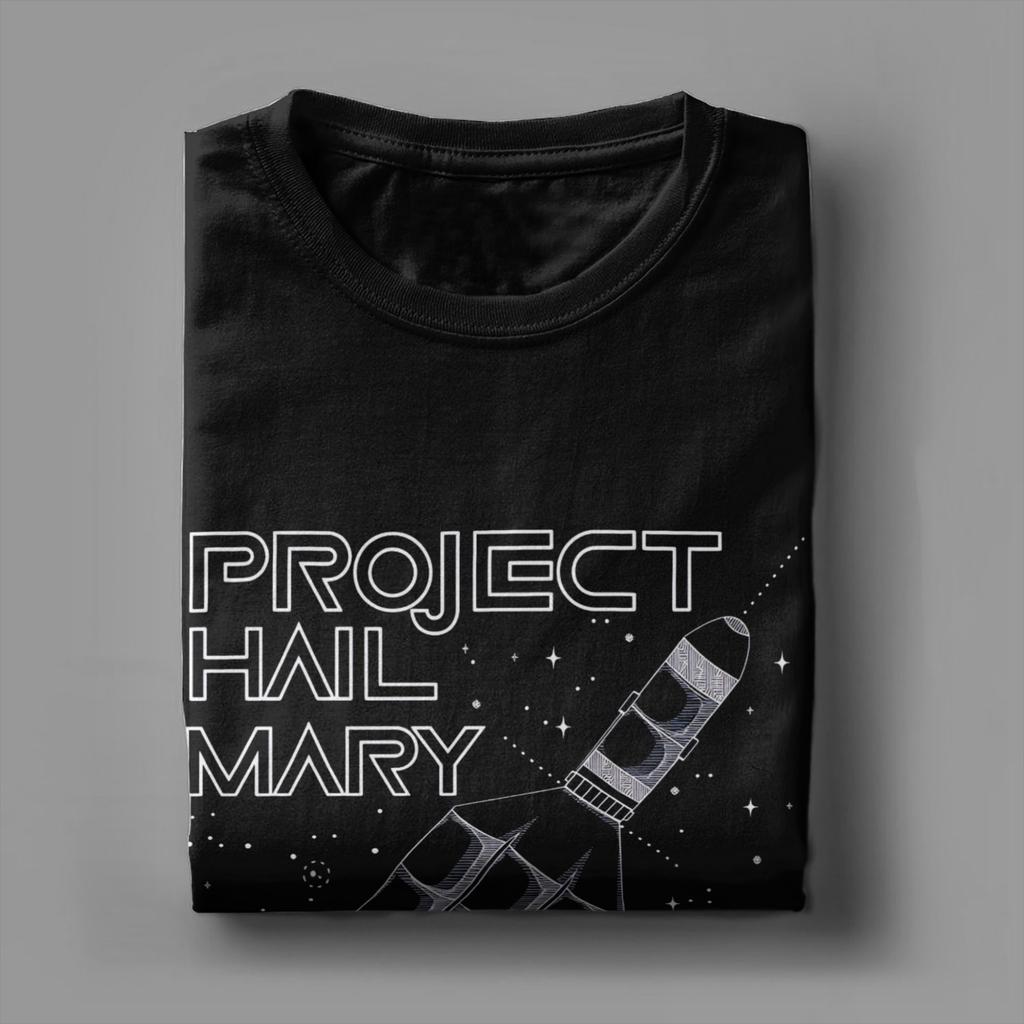 Project Hail Mary Poster T Shirt Unisexs 100 Cotton Novelty TShirts Round Neck Tee Shirt Short Sleeve Clothing 4XL 5XL 6XL