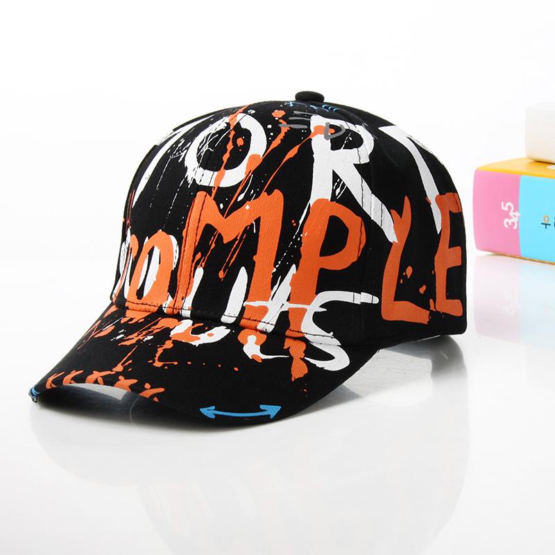 Fashion cotton Graffiti boy girl Baseball caps Children Printed snapback hat Kids Popular hip hop hat Cap hot sell