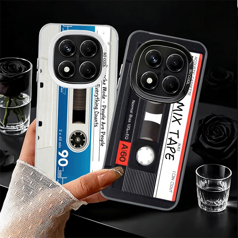 Vintage 90S Cassette Tape Pattern Soft Phone Case for Xiaomi Redmi Note 13 14 15 Pro Plus 12S 12 11S 11 11T 10S 10 Shockproof Co