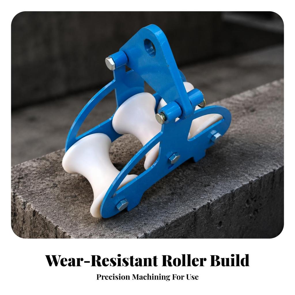 Cable Pulley with Three Rollers Smooth Hardware Reliable for Electricians