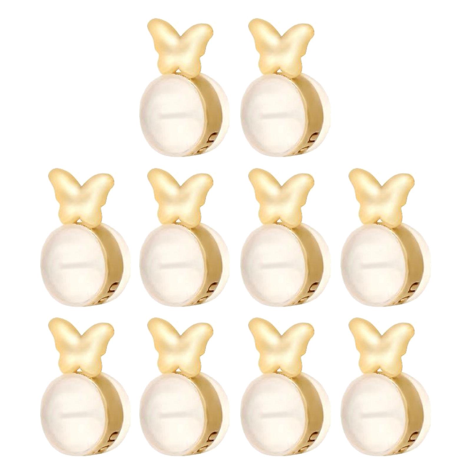 

10 шт. серьги-бабочки, подкладки, замена, гипоаллергенные серьги, аксессуары для изготовления ювелирных изделий золотой