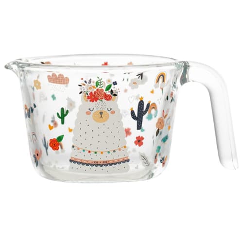 OUNONA Glass Measuring Cup, Large Capacity Heat-Resistant Glass Milk Cup for Cooking and Baking