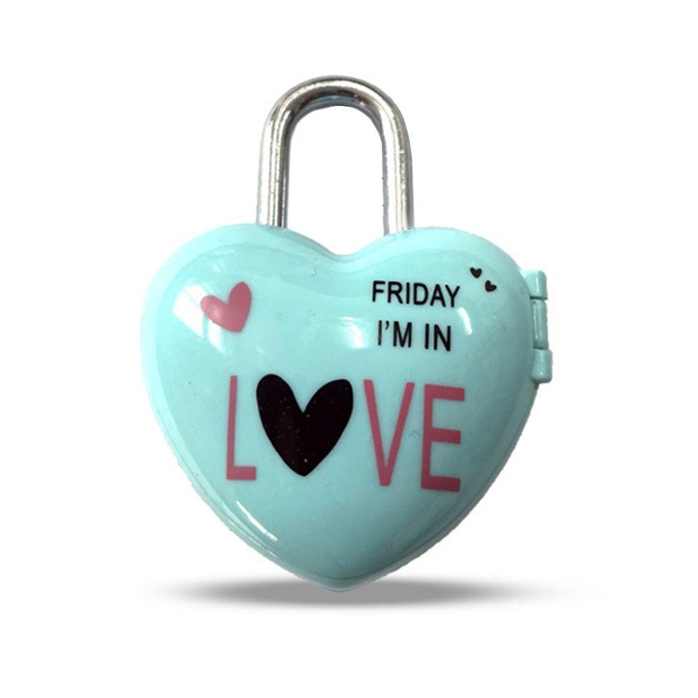 Luggage Travel Security Tool Number Password Combination Lock Digits Code Padlock Heart Shaped Lock