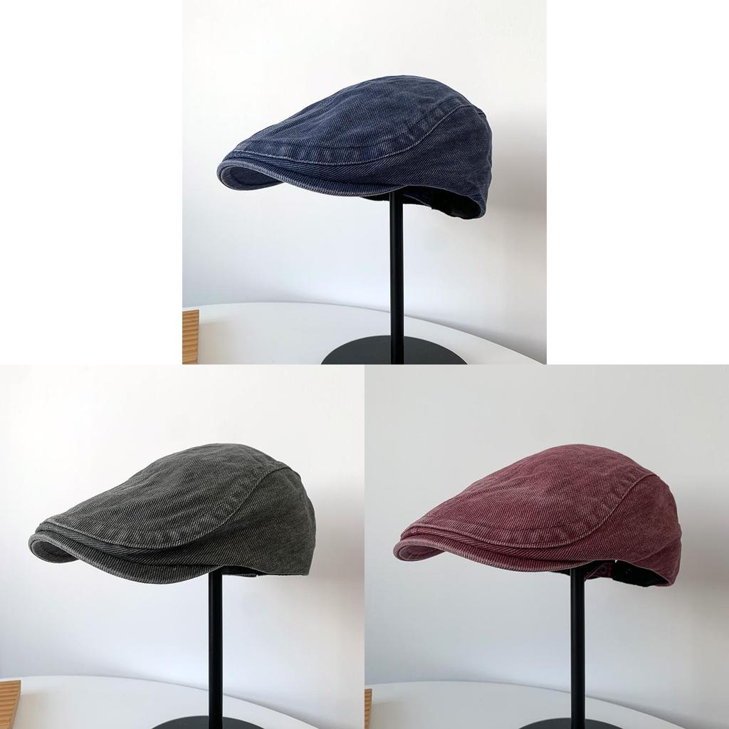 Vintage Denim Flat Cap With Breathable Cotton For Women Summer Casual Fashion