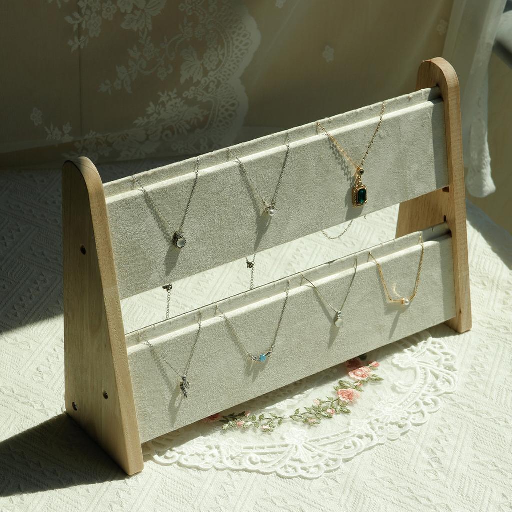 Schmuckständer für Halsketten Holz Schmuckaufbewahrung Halter für Anhänger Armband Display Requisiten Zuhause Geschäftstheke Ausstellungsgestell