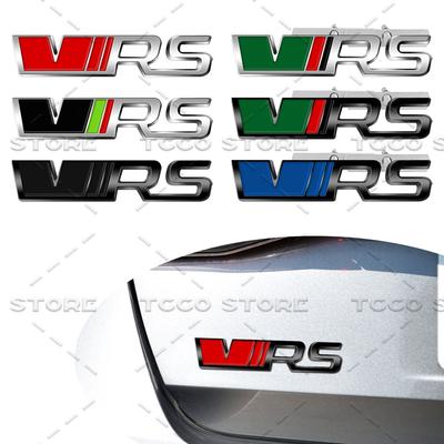 MNT2 3D Chrom Metall Auto Styling VRS Logo Frontgrill Emblem Aufkleber für Octavia Fabia Rapid Superb Kodiaq Heckklappen Dekoration