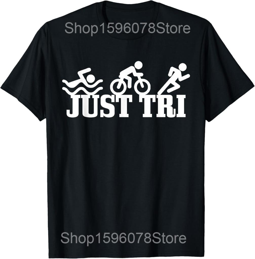 6 Stages Of Triathlon Athlete Running Swimming Bicycling T Shirts Unisex Streetwear Tee Shirt Short Sleeve Unisex Loose Clothing