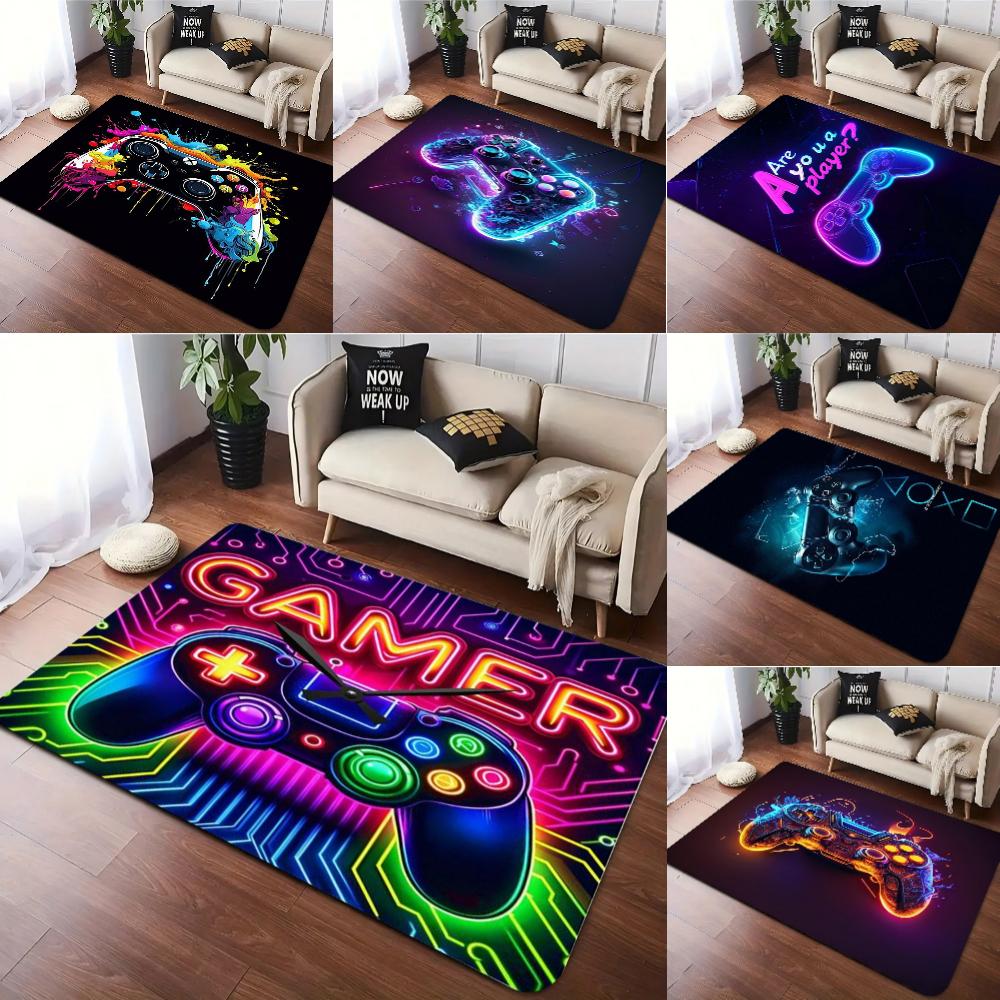 Jungenzimmer Großer Gaming-Teppich 3D Spielteppich Controller-Design Kinder Krabbelspiel Anti-Rutsch Bodenmatte Zuhause Schlafzimmer Dekor Teppiche
