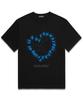 VANNWORKS Heart Typo Oversized Short Sleeve T-Shirt (Vs0110) Black