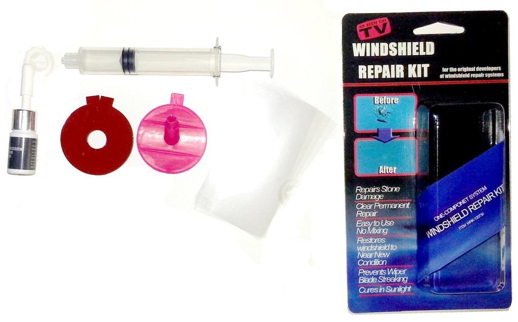 MI-REP01 Windshield Repair Kit for 2 Parts (Stepping Stones, Scratches, Filling Holes)