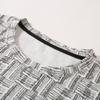 Men's Plus Size Geometric Print T-Shirt, Casual Breathable Crew Neck Tee (5XL-11XL)