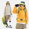Single-Layer Softshell Hooded Jacket - Windproof, Waterproof, Lightweight, Wear-Resistant Outdoor Coat for Couples