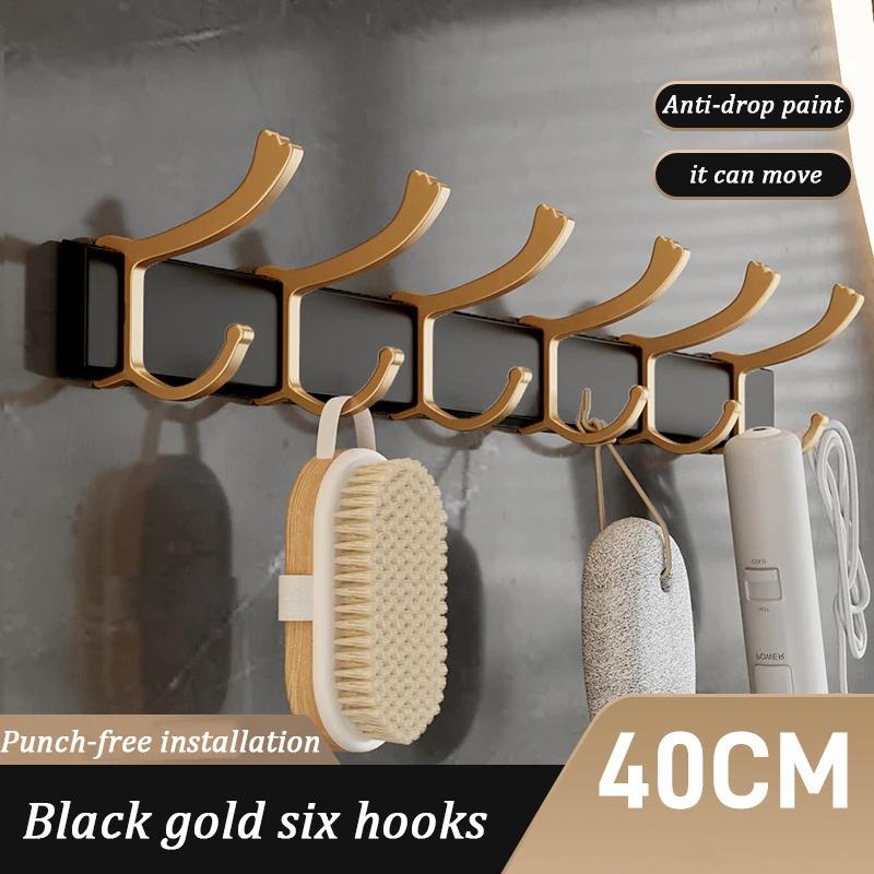 Gold Bathroom Shelf Hook Toilet Paper Holder Toilet Brush Towel Holder Space Aluminum Bathroom Hardware Set Bathroom Accessories