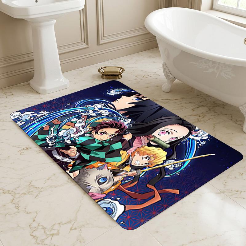Demon Slayer Living Room Nonslip Area Rug Soft Carpet For Bedroom Game Playroom Sofa Office Home Decor Doormat Christmas Gift C9301293