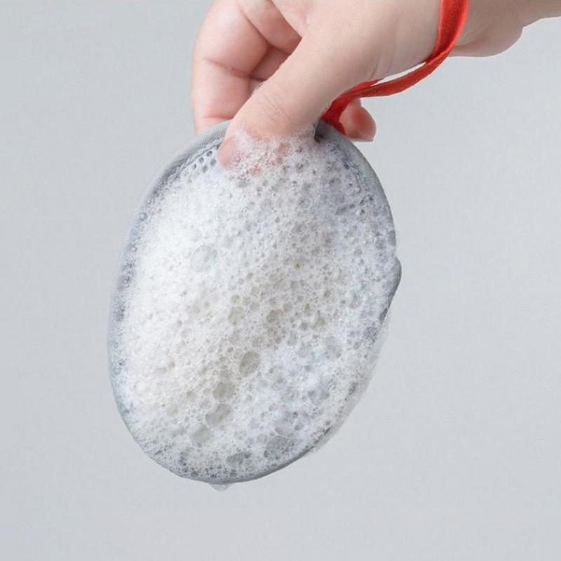 Bade-Reinigungsschaumnetz Doppelseitiger Seifensack Körperpeeling-Schwämme Badezimmer-Netzseifentasche