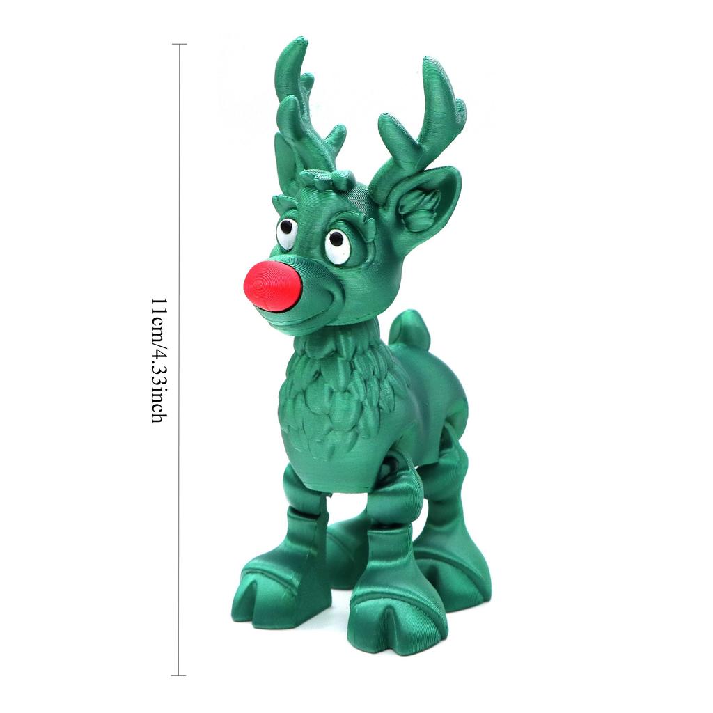 Festive Reindeer Sculpture Christmas Elk Ornament Sleigh Deer Statue For Home Tabletop Decor And Holiday Party Gift