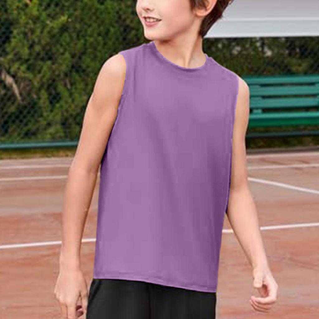 Boys' School Sleeveless Tee - Loose Round Neck Vest