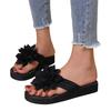Ladies Fashion Summer Solid Color Suede Flower Decorative Open Toe Microwavable Slippers Women Womens Fuzzy Slipper Socks Goats