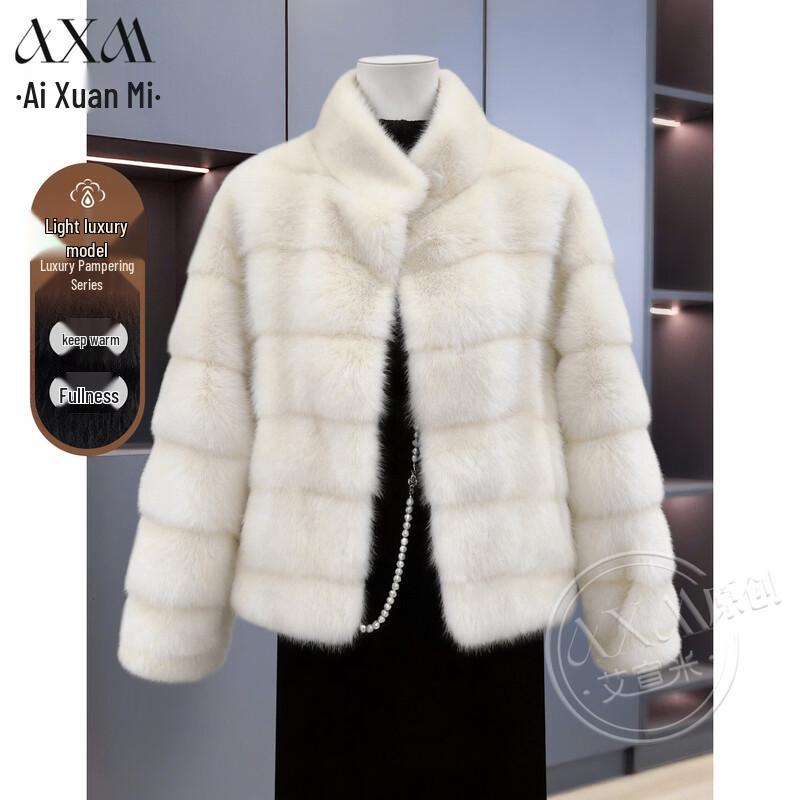 Damen Wintermantel aus Kunstnerzfell