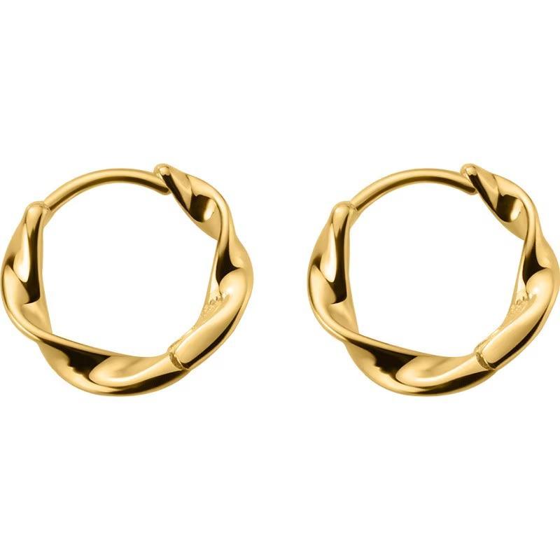 Möbius Earrings Female Minimalist Design Sense of Individuality Ins Cold Wind Suitable for Small Earlobe Earrings Elegant Accessories Classic Jewelry