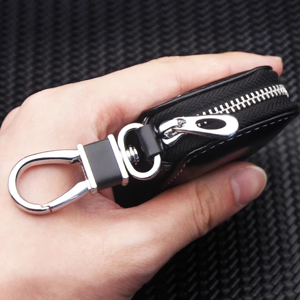 Leather Car Key Case Pouch Multifunctional Keychain Bag Organizer Key Holder For Volvo XC70 V60 XC60 XC90 V50 S60 V90 V40 S40 KD8