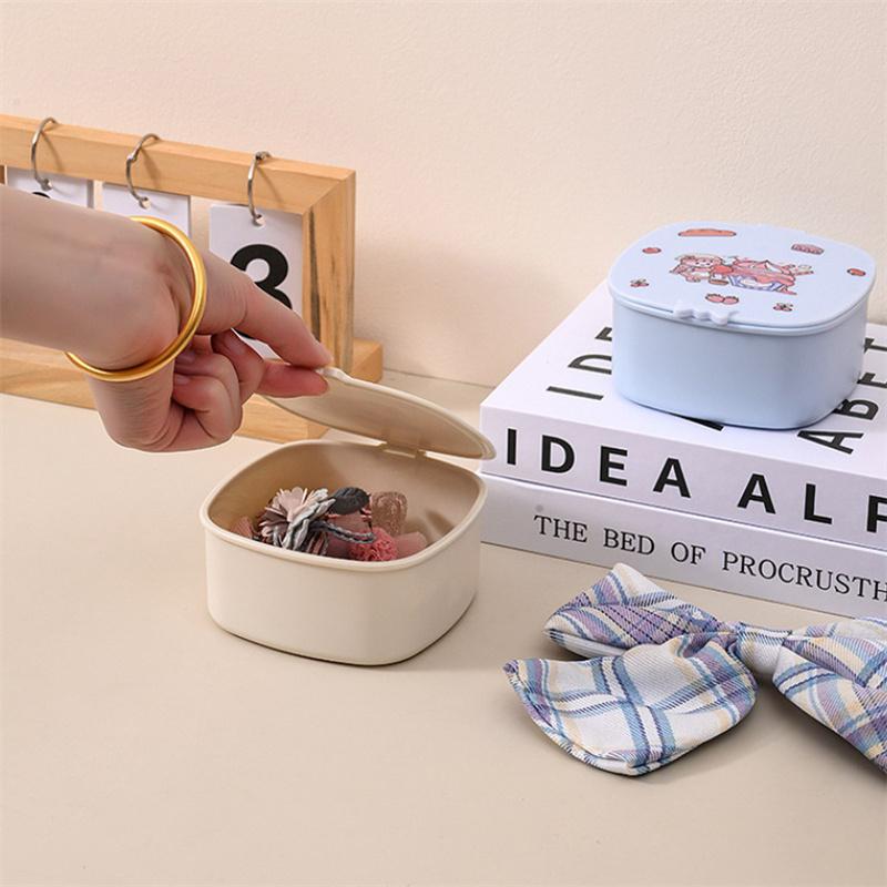 Caixa de Armazenamento de Joias Presilha de Cabelo Faixa de Cabelo Empilhável Organizador de Armazenamento de Diversos Com Tampa Estojo de Armazenamento à Prova de Poeira Organizador Doméstico