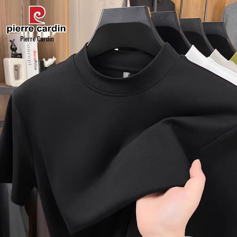 

Pierre Cardin Men s Modal Blend Semi-High Collar Short Sleeve T-Shirt M
