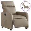 Electric Recliner Chair Cappuccino Brown Faux Leather