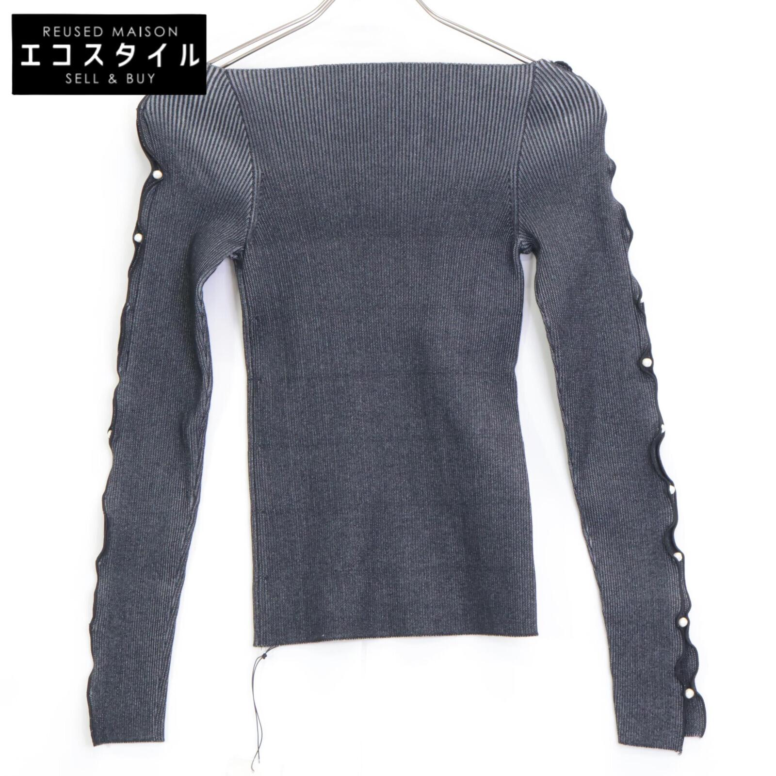 

ADEAM 40891 Charcoal Off-the-Shoulder Pearl Knit tops O charcoalUsed