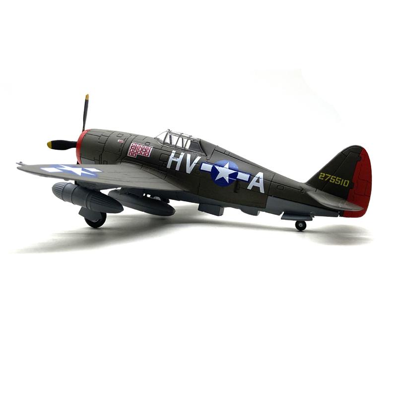 Modellino di Aeroplano Militare in Metallo pressofuso Scala 1/72 Caccia Americano P-47 Thunderbolt Collezionabile Regalo