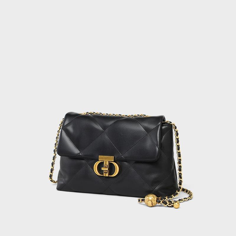 Bags women's autumn and winter new women's bags high-end chain diamond underarm bags leather crossbody bags