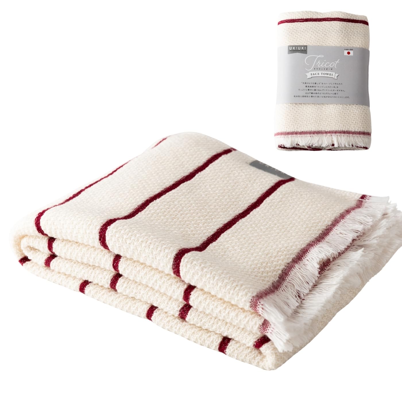 

Hassho Shoji Senshu Лицо Мягкое к Ангелу Сделано в 32см x 80см Полотенце, Прикосновение, Впитывающее, Быстросохнущее, Спин, Япония, Высококачественное, Прибл.. (красный)