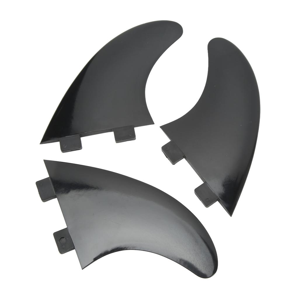 3Pcs Surfboard Fins PVC Quick Release Replacement Tri Fin Set for Longboard Surfboard Paddleboard