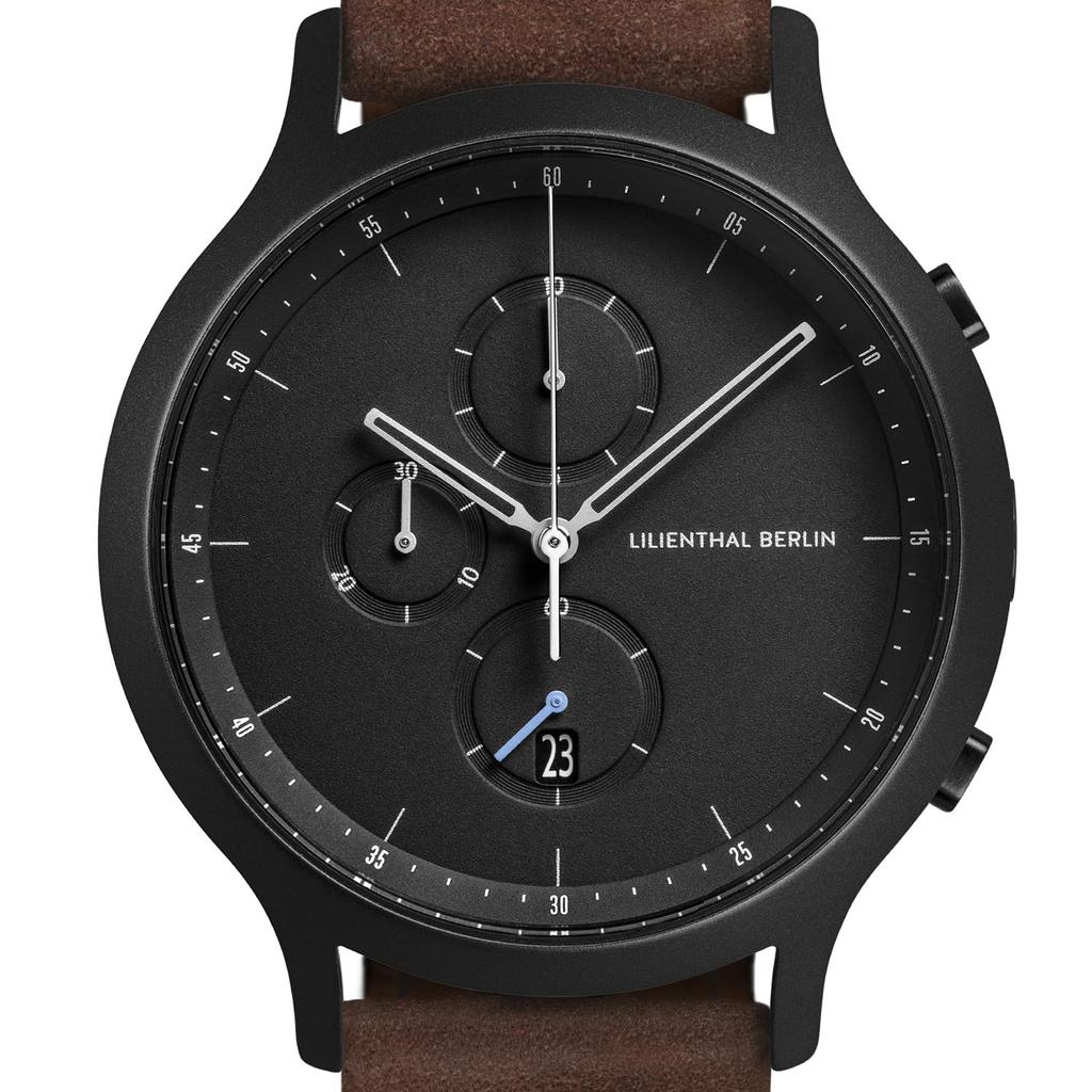 Lilianthal Berlin Brown Chronograph Made in Men's Watch, Germany, C01-102-B002C