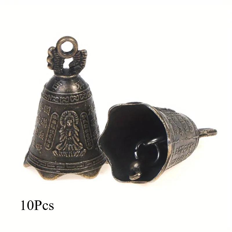 5pcs/10pcs Retro Antique Bell Mini Sculpture Pray Buddha Bell Shui Feng Bell Pendant for Home Table Decoration