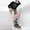 FILA Slam 22 Textile, Synthetic Leather Abrasion Resistant Low top Skateboard Shoes Men's Black Contour Gray F12M231217FBD