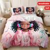 Duvet Cover Set Vibrant Music Girl 1 Duvet Cover + 2 Pillowcase Soft Breathable Hd Printing Bedding Set For Home Dorm Decor
