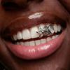 Glossy Finish Double Hollow Flower Grillz Silver Irregular Shape Tooth Grills Teeth Grillz  Party