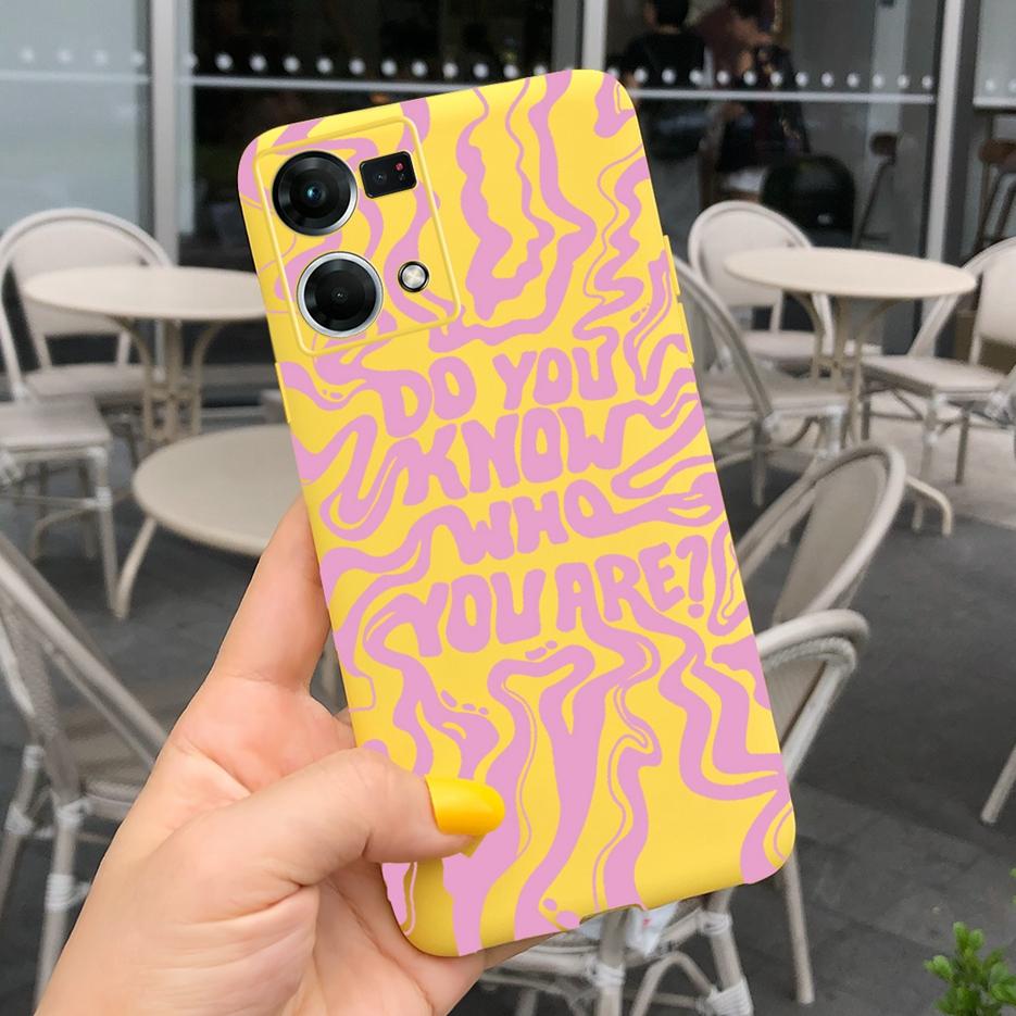 Für Oppo Reno7 4G Hülle CPH2363 Oppo F21 Pro 2022 Schöne Kunst Bemalte Abdeckung Weiche TPU Handyhülle Für Oppo Reno 7 F21 Pro Rückseite