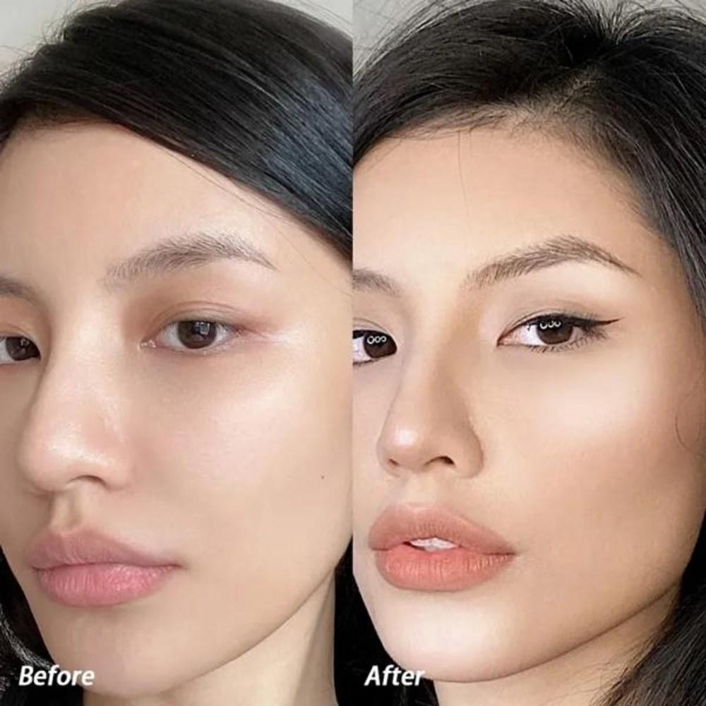 Highlighter Liquid Contouring Bronzer Stick Warm Skin Tone Brown Nose Shadow Contour Matte Face Makeup 2 in 1, 01 Highlighter
