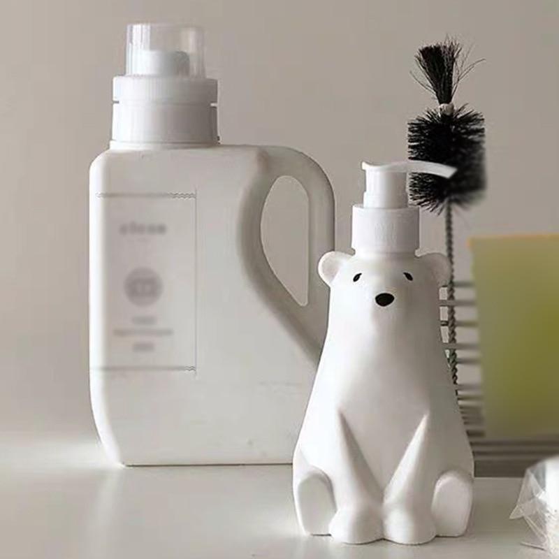 900/450/300ml PET Soap Bottle Brown Bathroom Shower Gel Refillable Bottles Shampoo Wash Hair Conditioner Lotions Press Dispenser