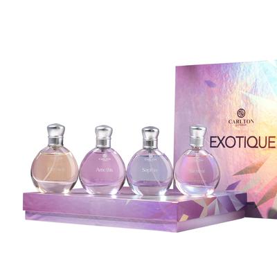 Exotique Gift Pack, Set of 4 Premium Fragrance for Women - 30ml Each I Orangae Cedar Honey and Rose Scent I for Girls and Ladies
