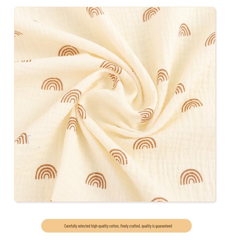 Double-Layer Cartoon Rainbow Cotton Gauze Bib Towel