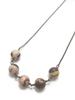 [Cherry] A850 Frost Jasper Cappuccino Collar Necklace, Natural Stone, Power Stone, Jasper