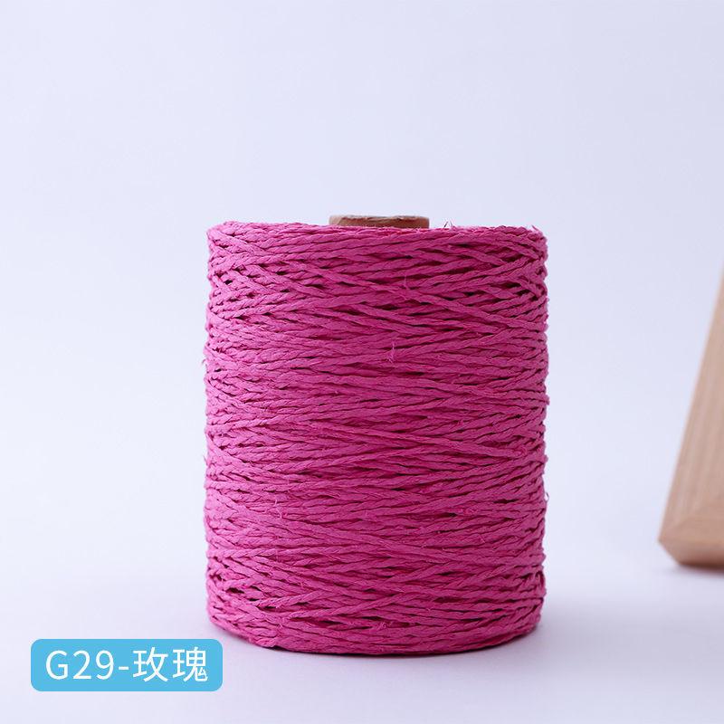 150g Baumwoll-Raffiagarn Natur zum Handstricken Häkeln Sommer Strohhüte Sandalen Haken Taschen Papiergrasfaden 1 Knäuel\=280M