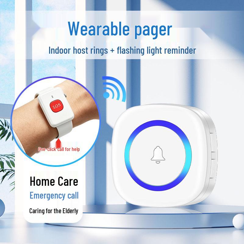 Senior Wireless One-Button Emergency Alarm Remote for Bedside Assistance